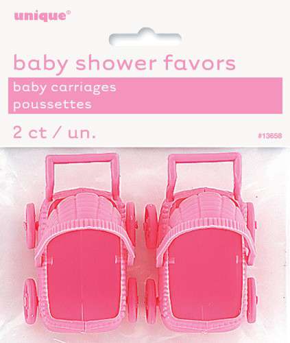 Pink Baby Pram Cake Toppers - Click Image to Close